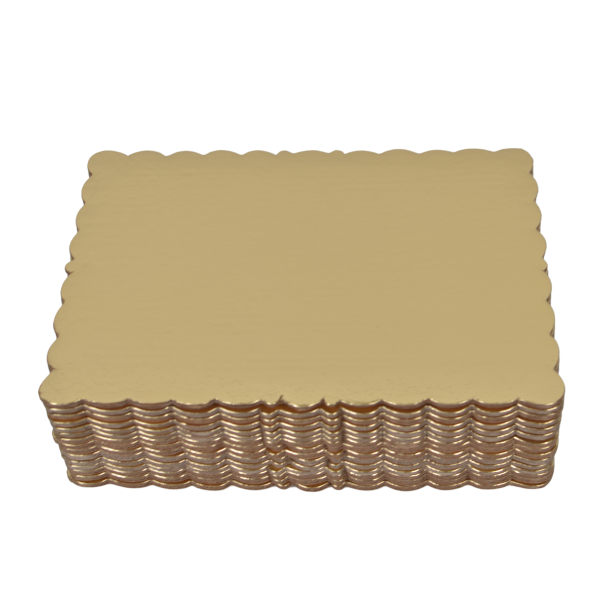 Base para Pastel Dorada Festoneada - 25cm x 35cm, 10 piezas