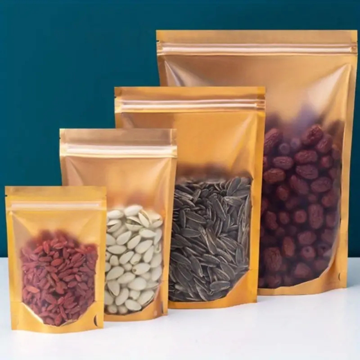 Bolsa Resellable con Ventana Esmerilada - 18x26cm (500g), 50 piezas