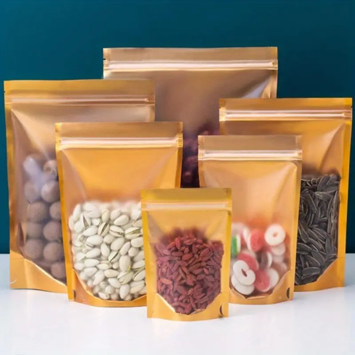 Bolsa Resellable con Ventana Esmerilada - 18x26cm (500g), 50 piezas