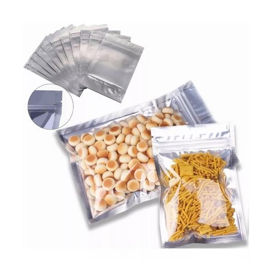 Bolsa Metalizada con Ventana Transparente - 14x20cm, 50 piezas