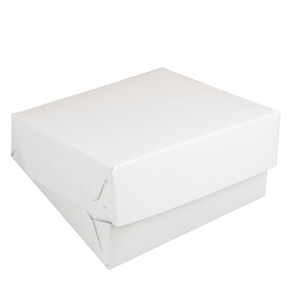 Caja Blanca Lisa para Panaderia - 20x20x10cm, 10 Piezas