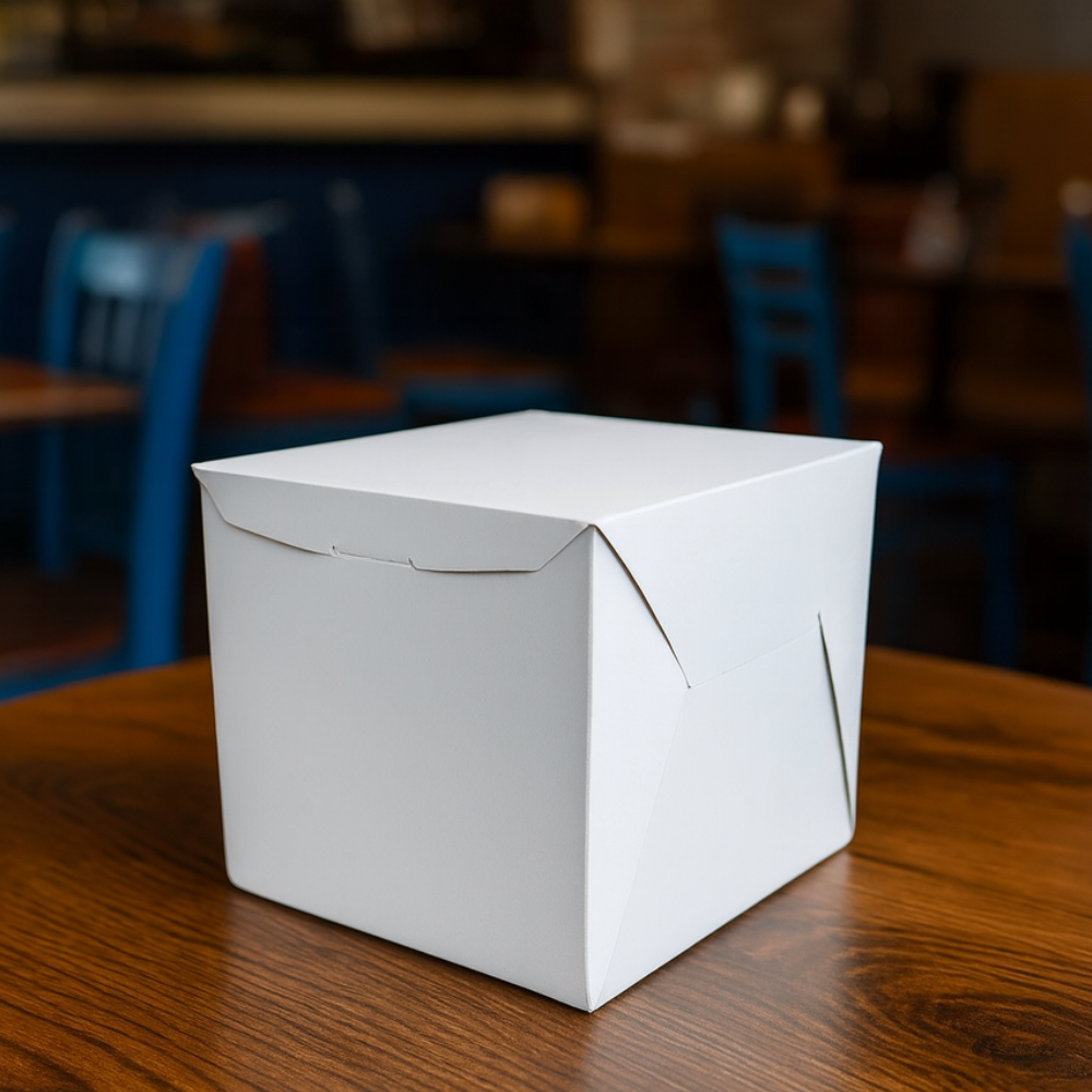 Caja Blanca Lisa para Pastel - 22x22x22cm, 10 Piezas