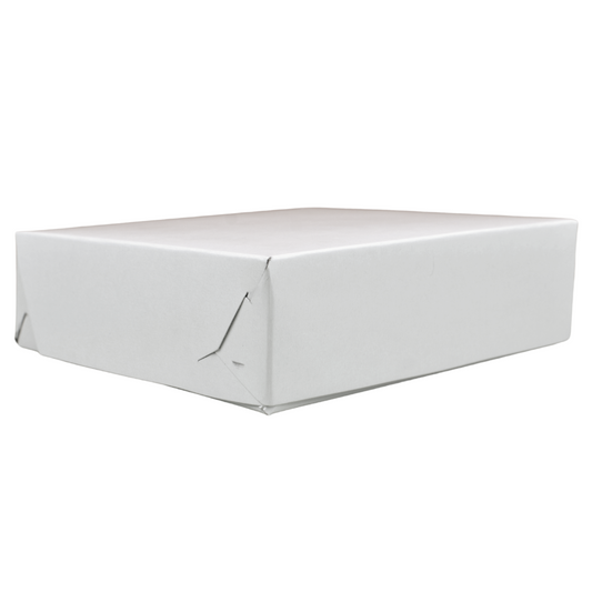 Caja Blanca Lisa para Pastel - 20x20x6cm, 10 Piezas