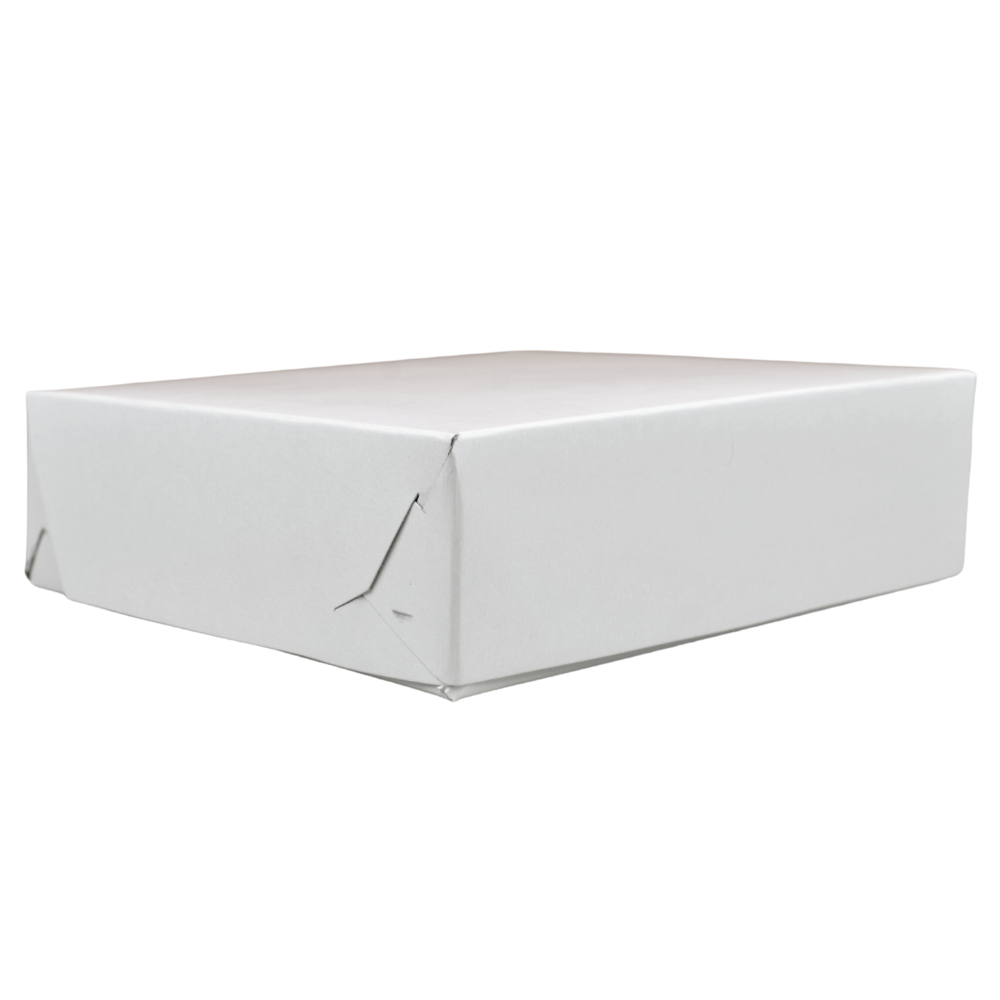 Caja Blanca Lisa para Panaderia - 20x20x6cm, 10 Piezas