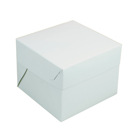 Caja Blanca Lisa para Pastel - 28x28x16cm, 10 Piezas
