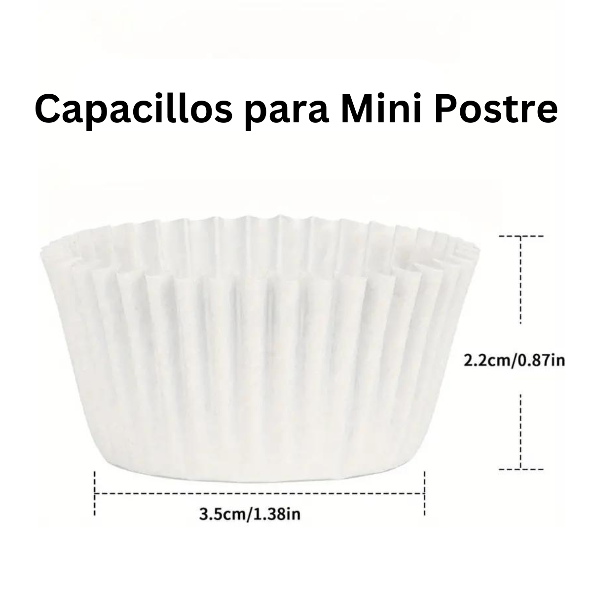 Capacillos #2 para Mini Postre 1000 Piezas - Blanco