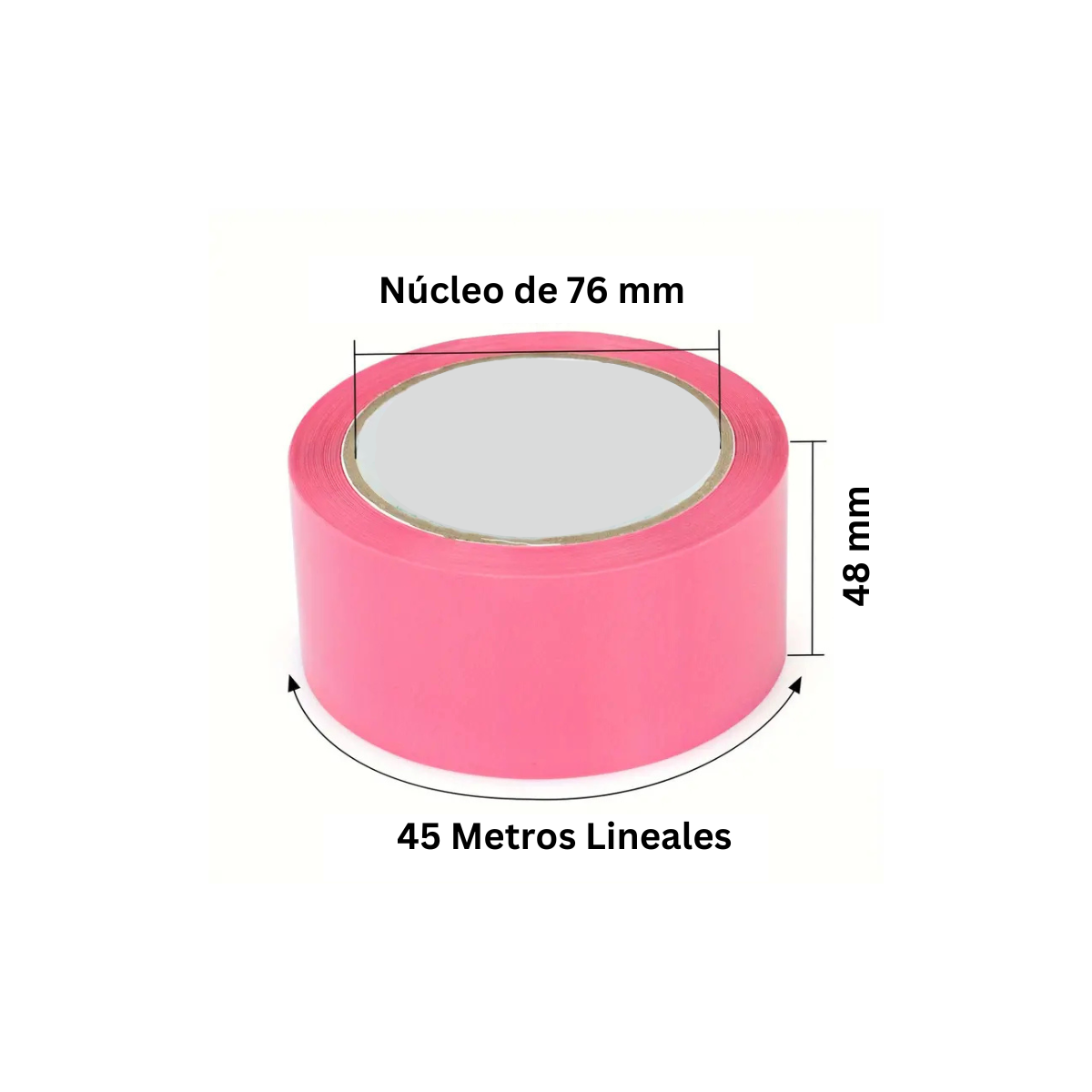 Cinta Adhesiva Rosa, 48mm x 45m - 1 Pieza