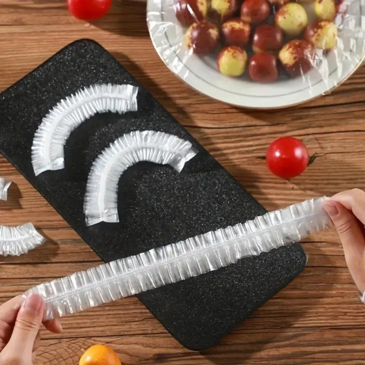 Cubiertas Elásticas Reutilizables Para Tazón, 100pz - Transparente