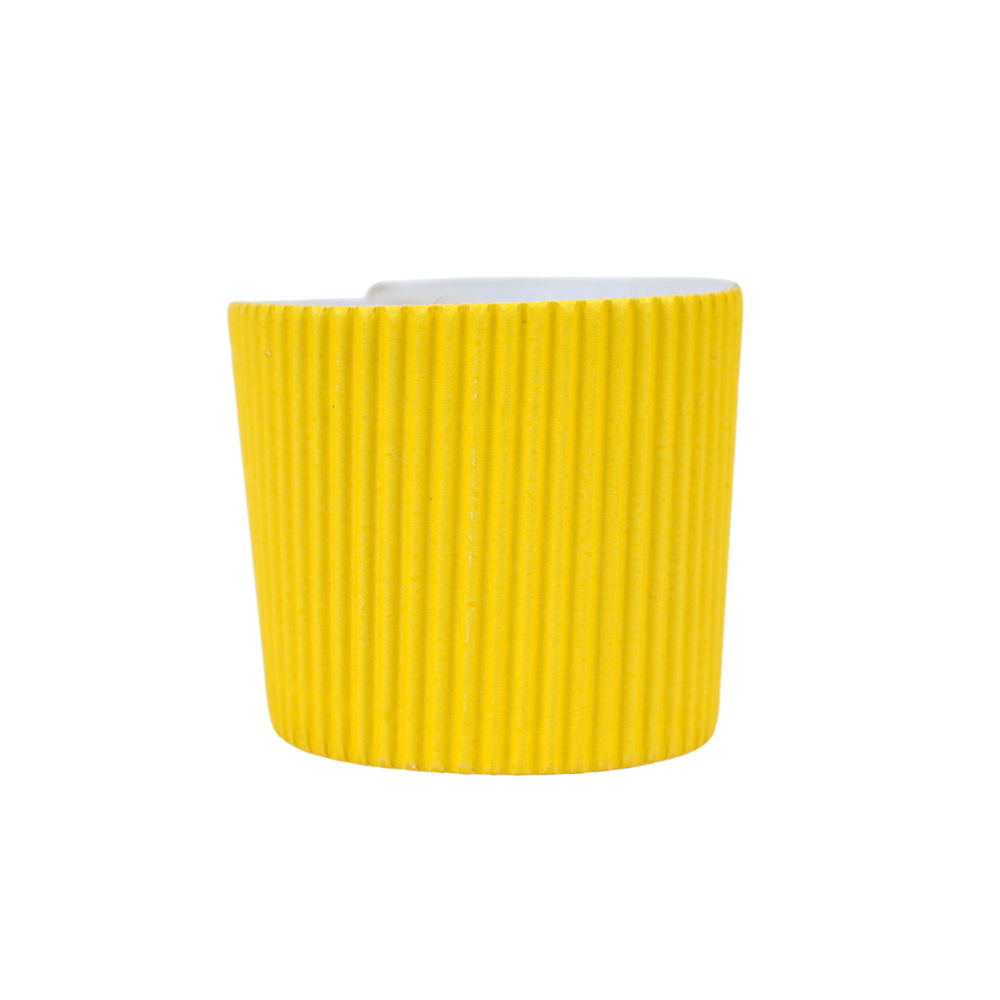 Fajillas Para Vaso De Bebida Caliente (Amarillo) - 100pz