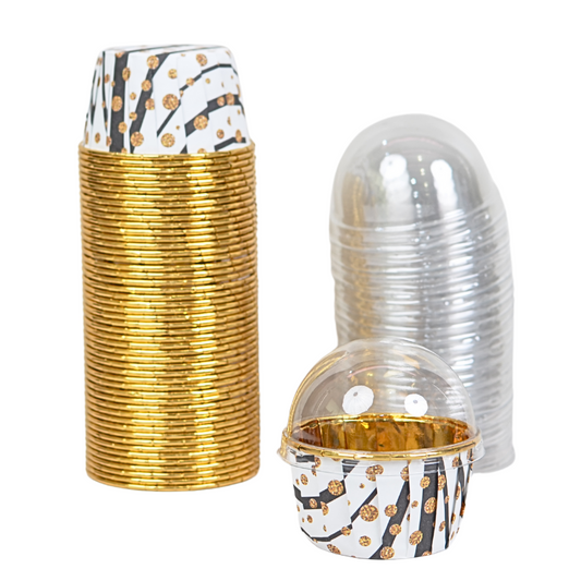 Mini Forro para Cupcake con Tapa, 50pz - Zebra