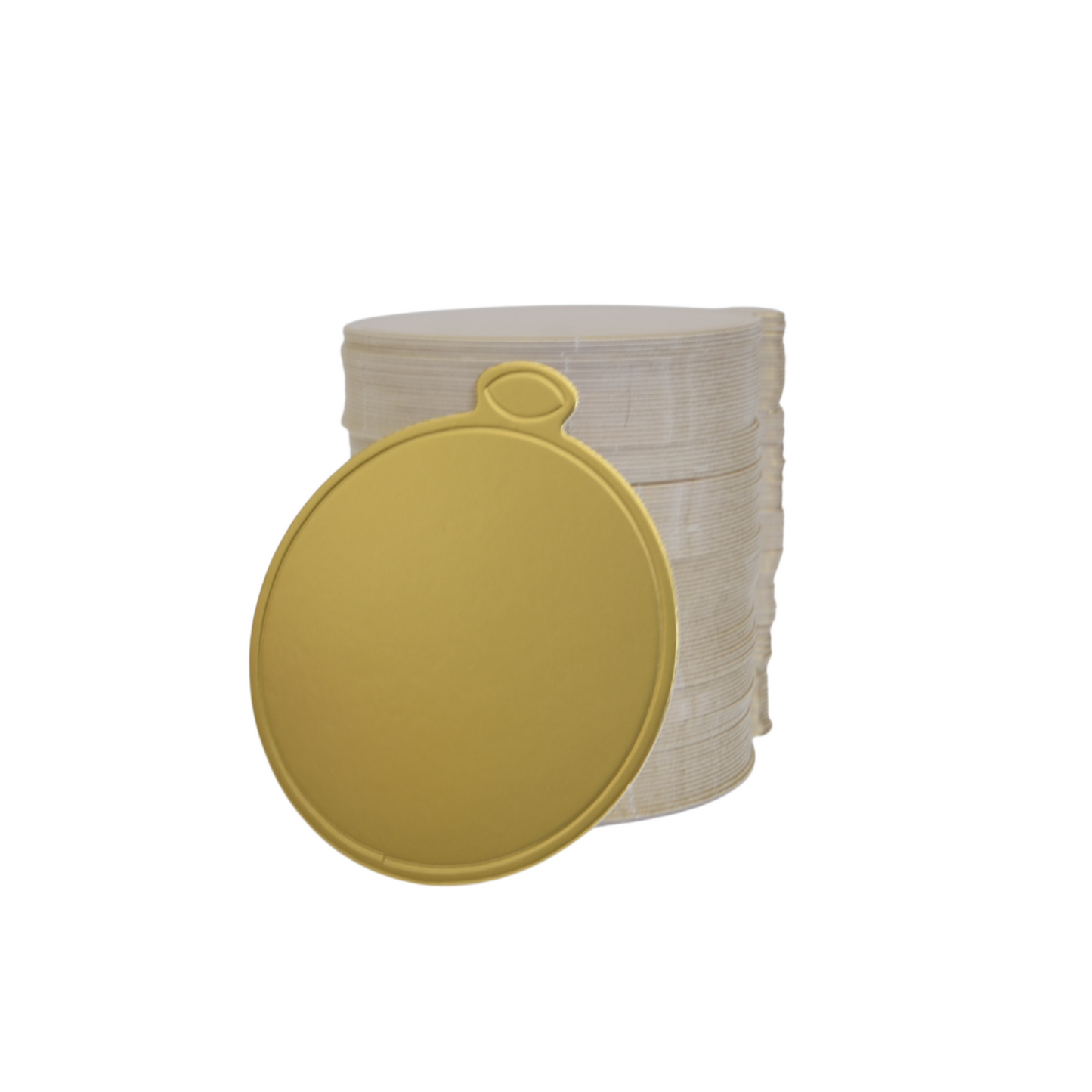 Bases Doradas para Mini Postre - Redonda, 100 piezas 9cm