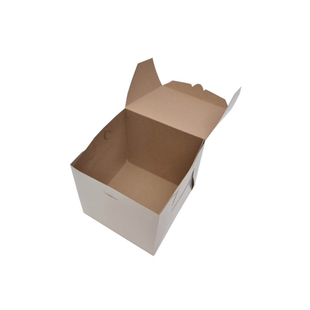 Caja Blanca Lisa para Pastel - 22x22x22cm, 10 Piezas