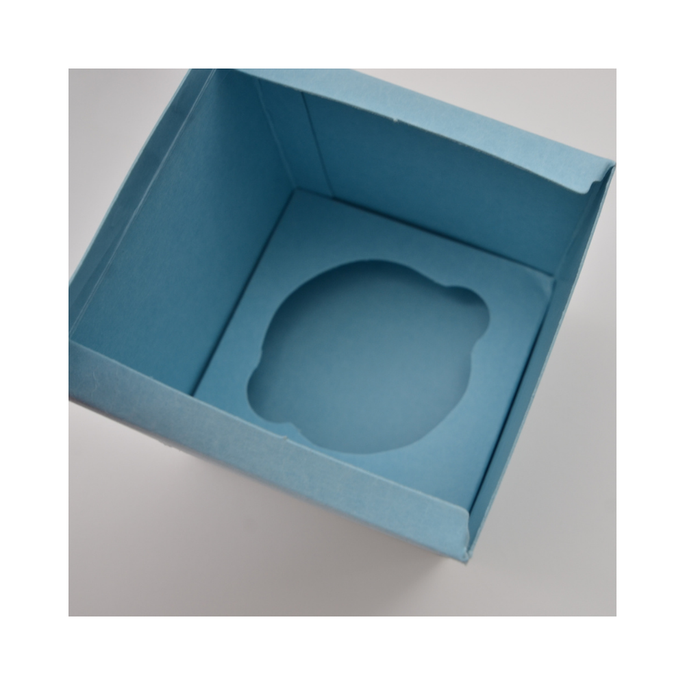 Caja para Cupcake 1 Cavidad - 30 Piezas (Azul)