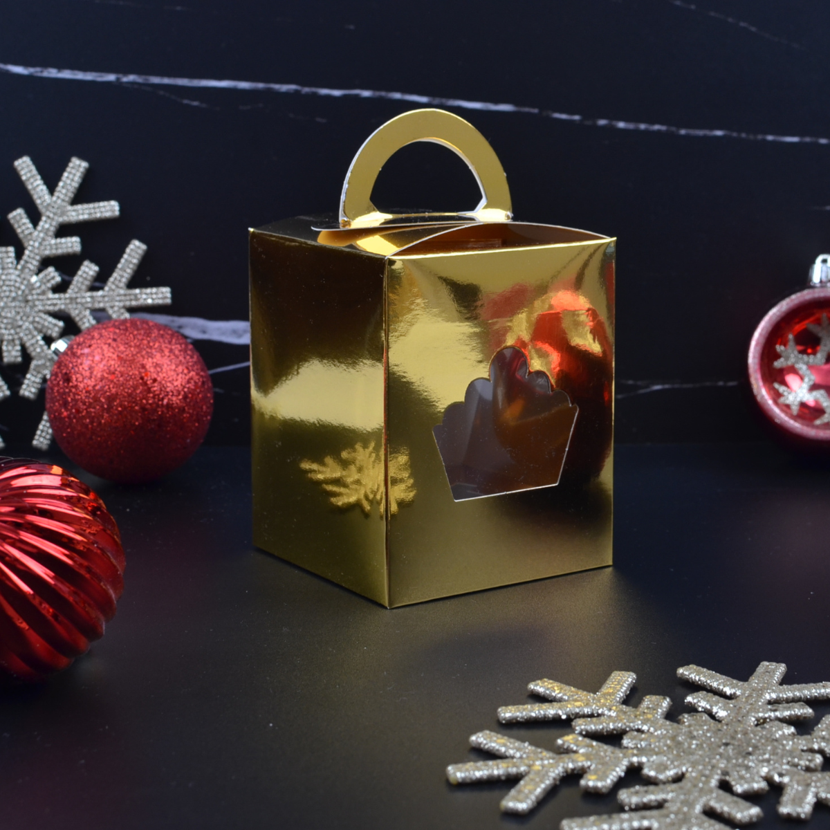 Caja para Cupcake Individual Dorada - 25 piezas