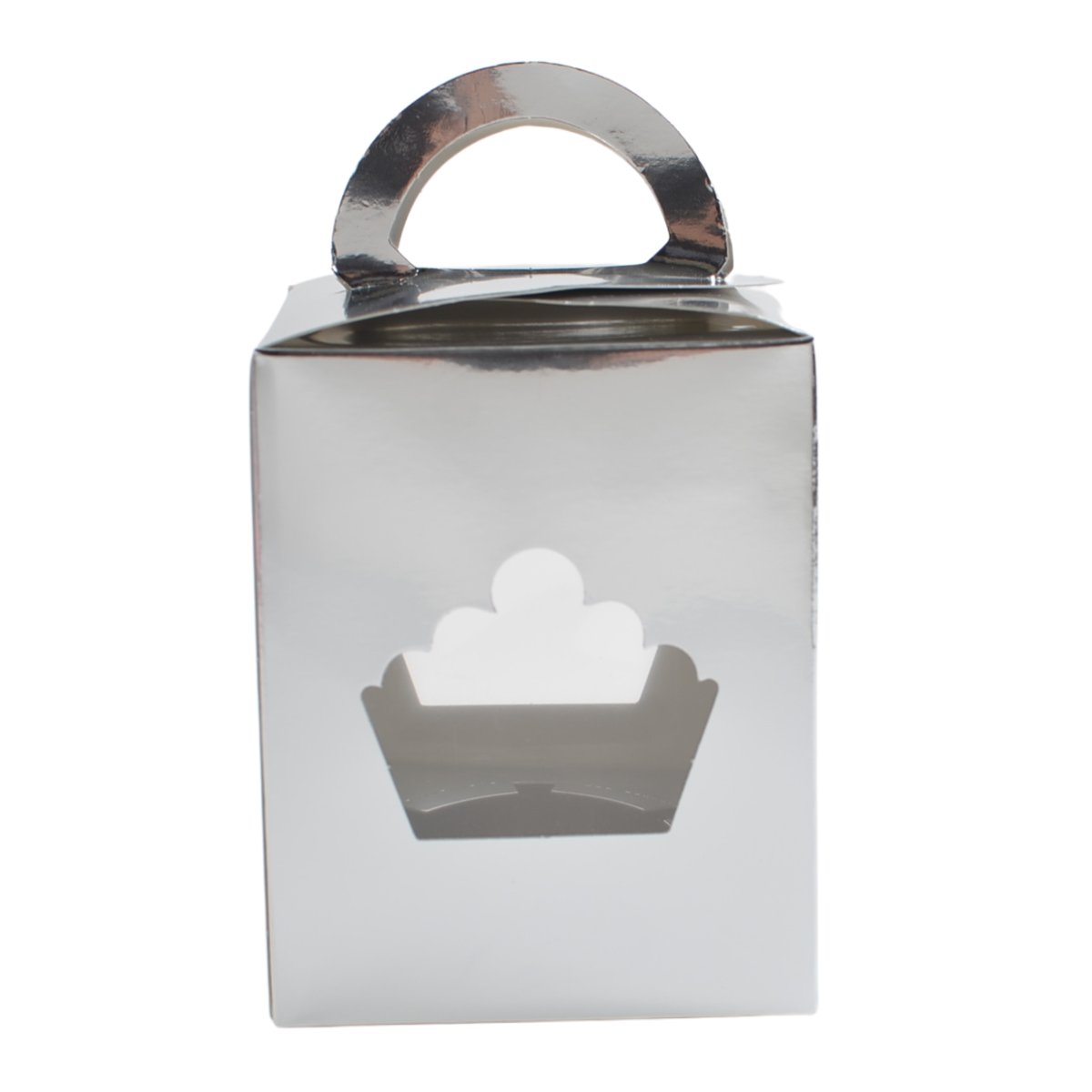 Caja para Cupcake Individual Plateada - 25 piezas