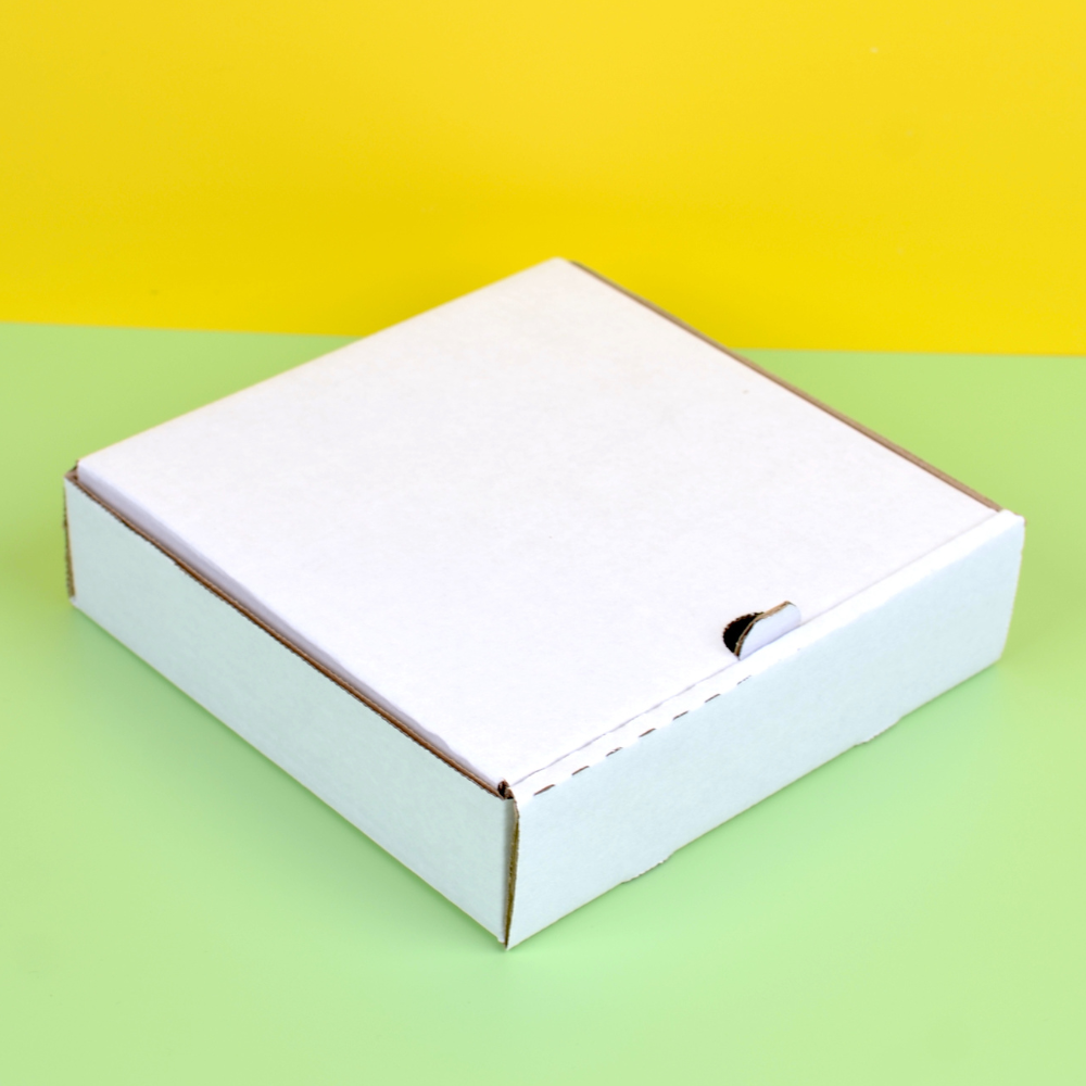 Caja Para Pizza 20x20cm (8 Pulgadas) Blanca, 25 Piezas