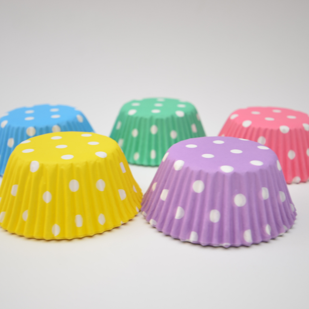 Capacillos #72 para Cupcakes 500 Piezas - Lila Polka