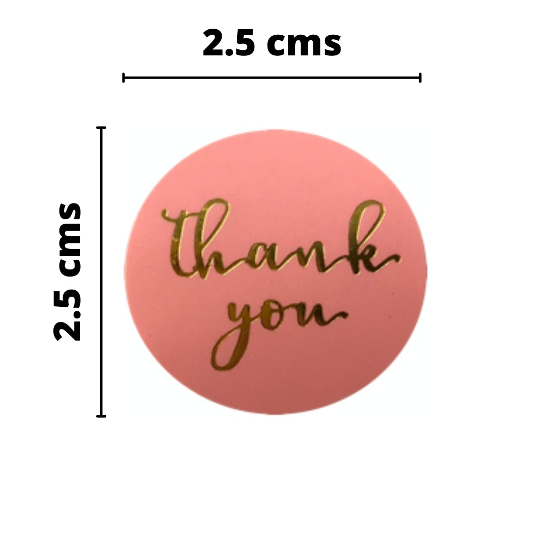 500 Etiquetas Adhesivas Gracias/Thank You Pink Small