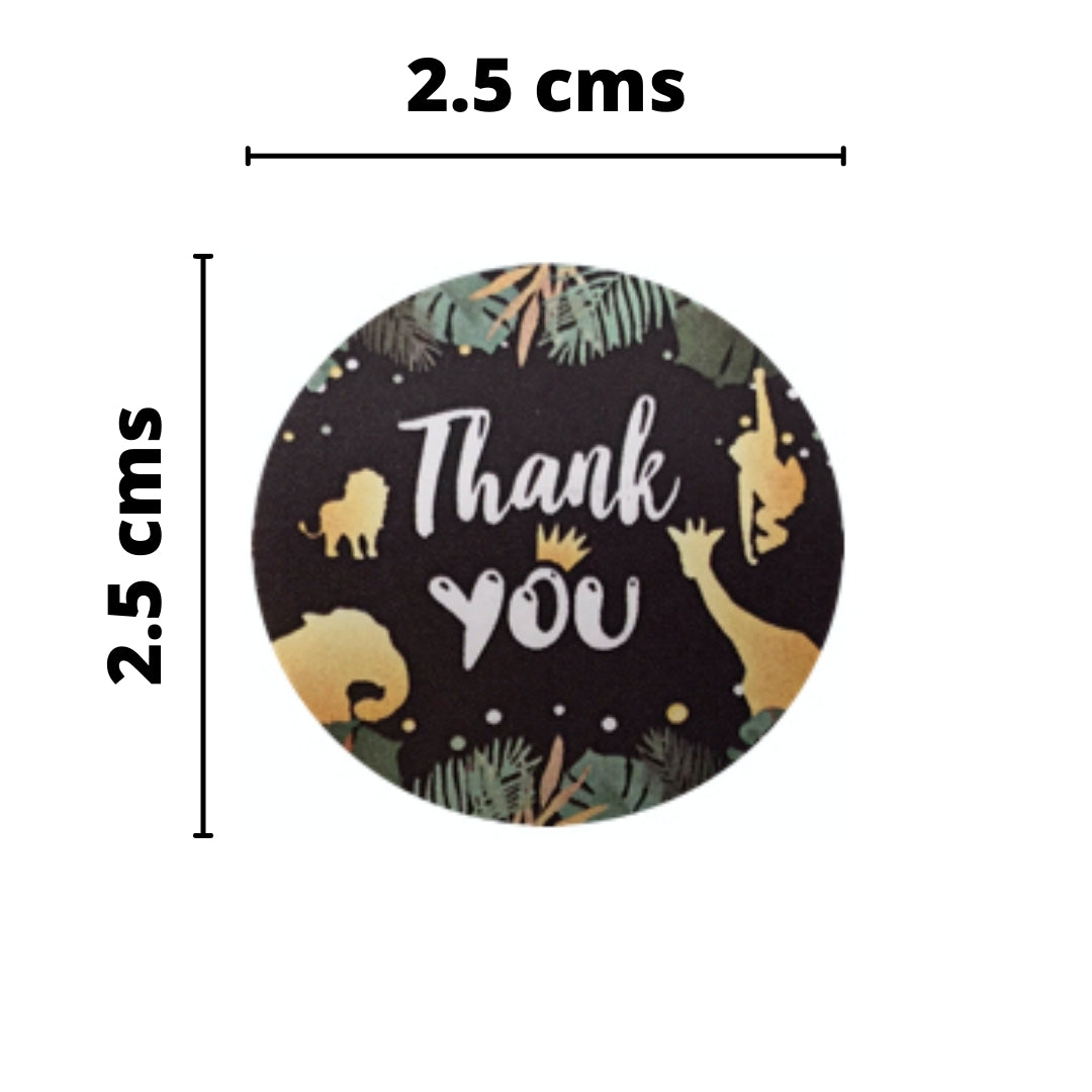 500 Etiquetas Adhesivas Gracias/Thank You Safari
