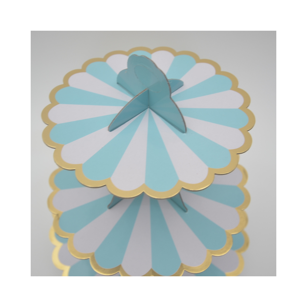 Torre para Cupcakes Azul - 3 Niveles, 1 set