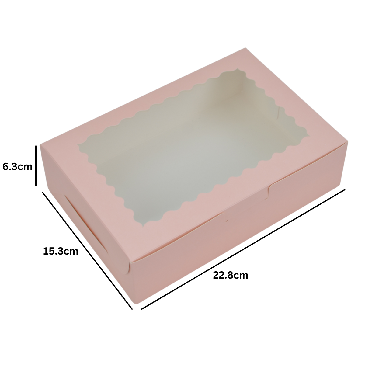 Caja Para Panque, Pan, Postres - 23x15x6cm, 20pz (Rosa)