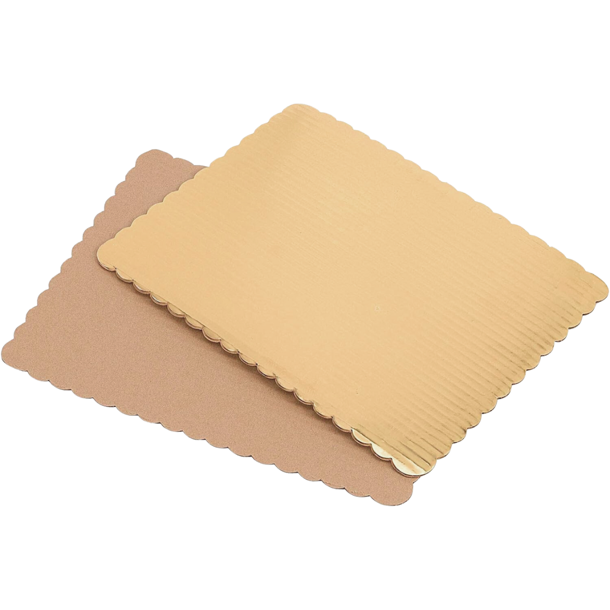 Base para Pastel Dorada Festoneada - 25cm x 35cm, 10 piezas