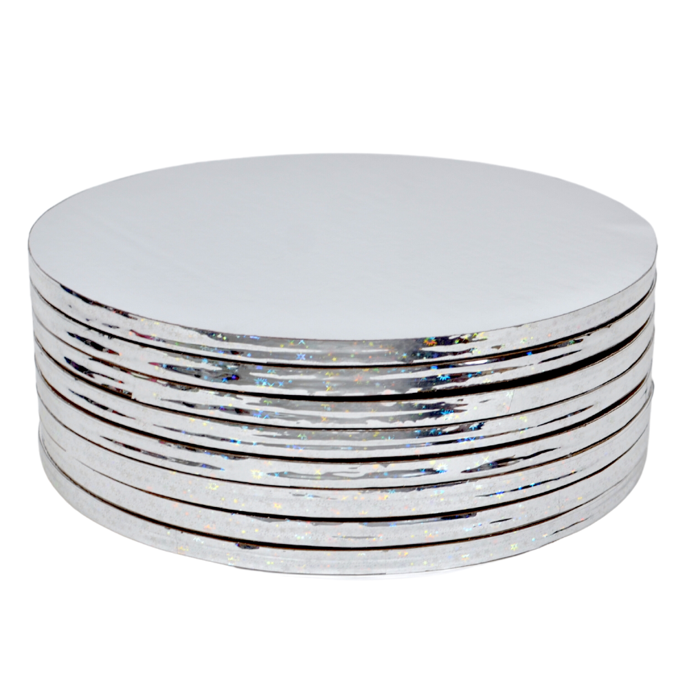 Bases para Pastel Doble Liston - 25cm, 5 piezas