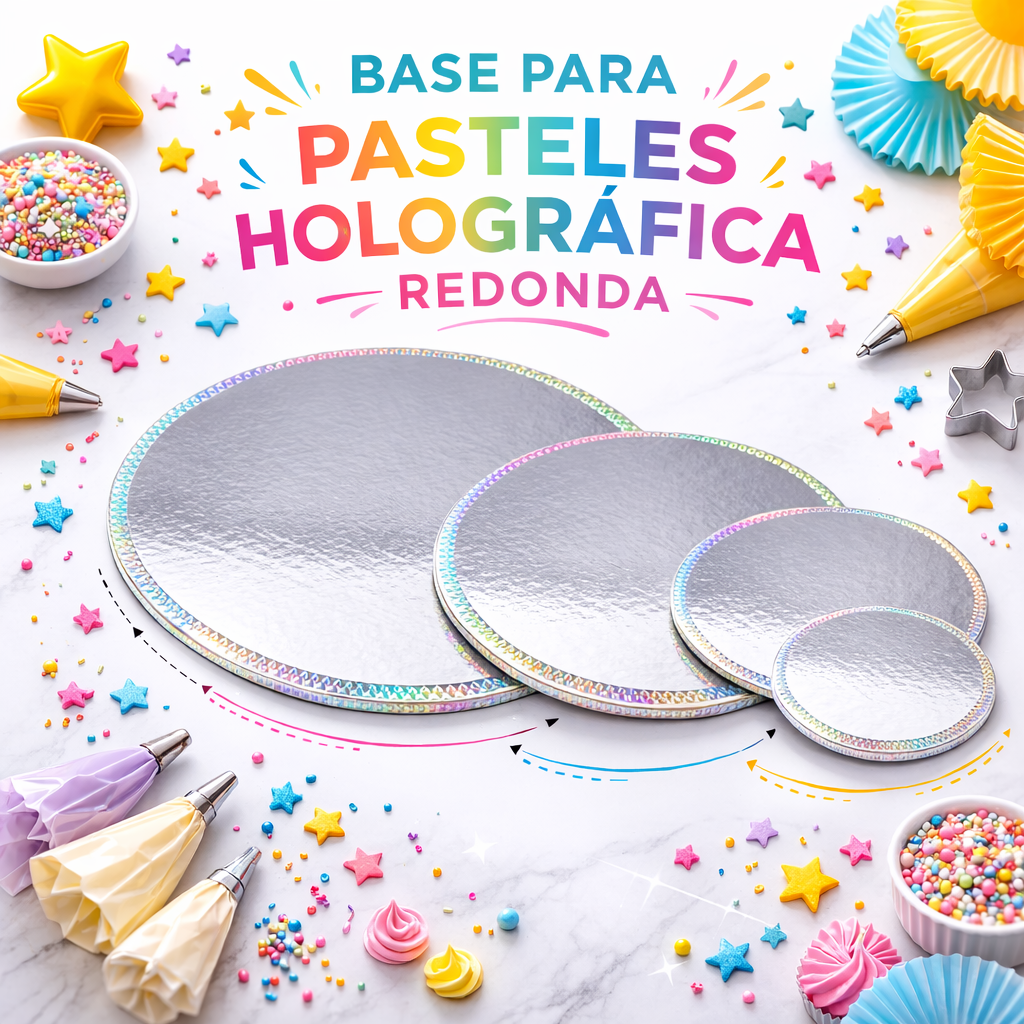 Bases para Pastel Doble Liston - 35cm, 5 piezas