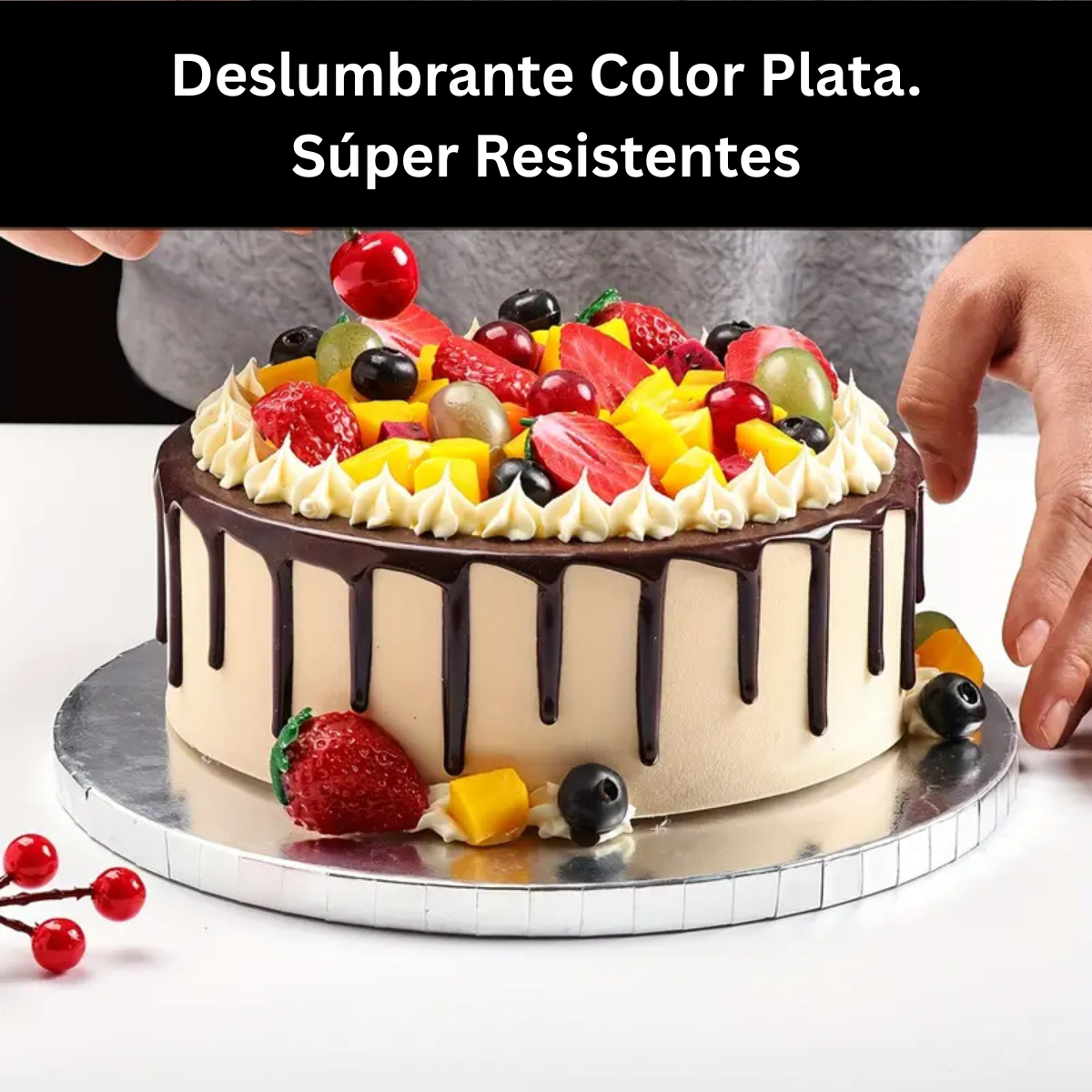 Bases para Pastel Doble Liston - 40cm, 5 piezas