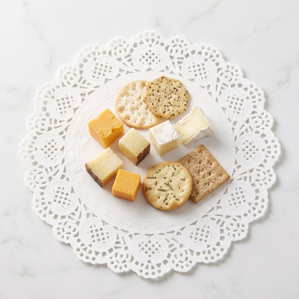 Blonda Blanca para Postres o Decoración, 16.5cm - 50 piezas