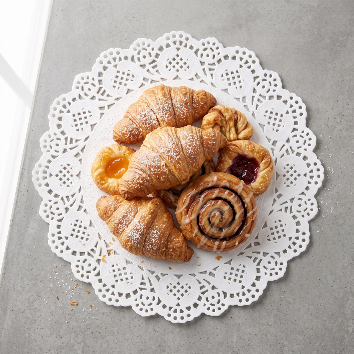 Blonda Blanca para Postres o Decoración, 30.5cm - 50 piezas