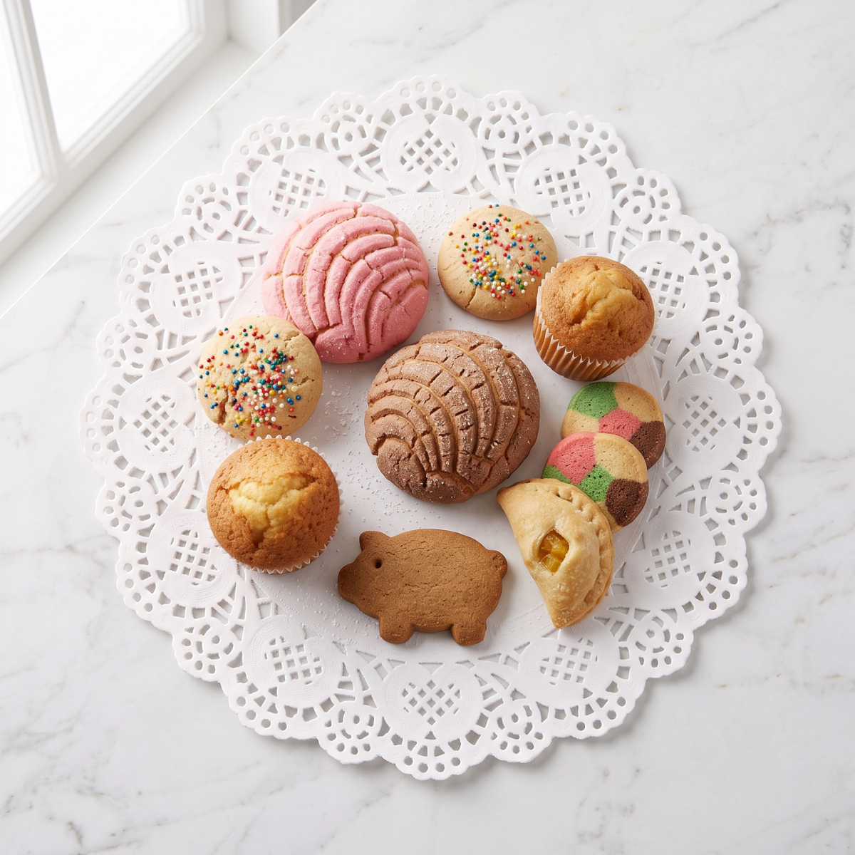 Blonda Blanca para Postres o Decoración, 30.5cm - 50 piezas
