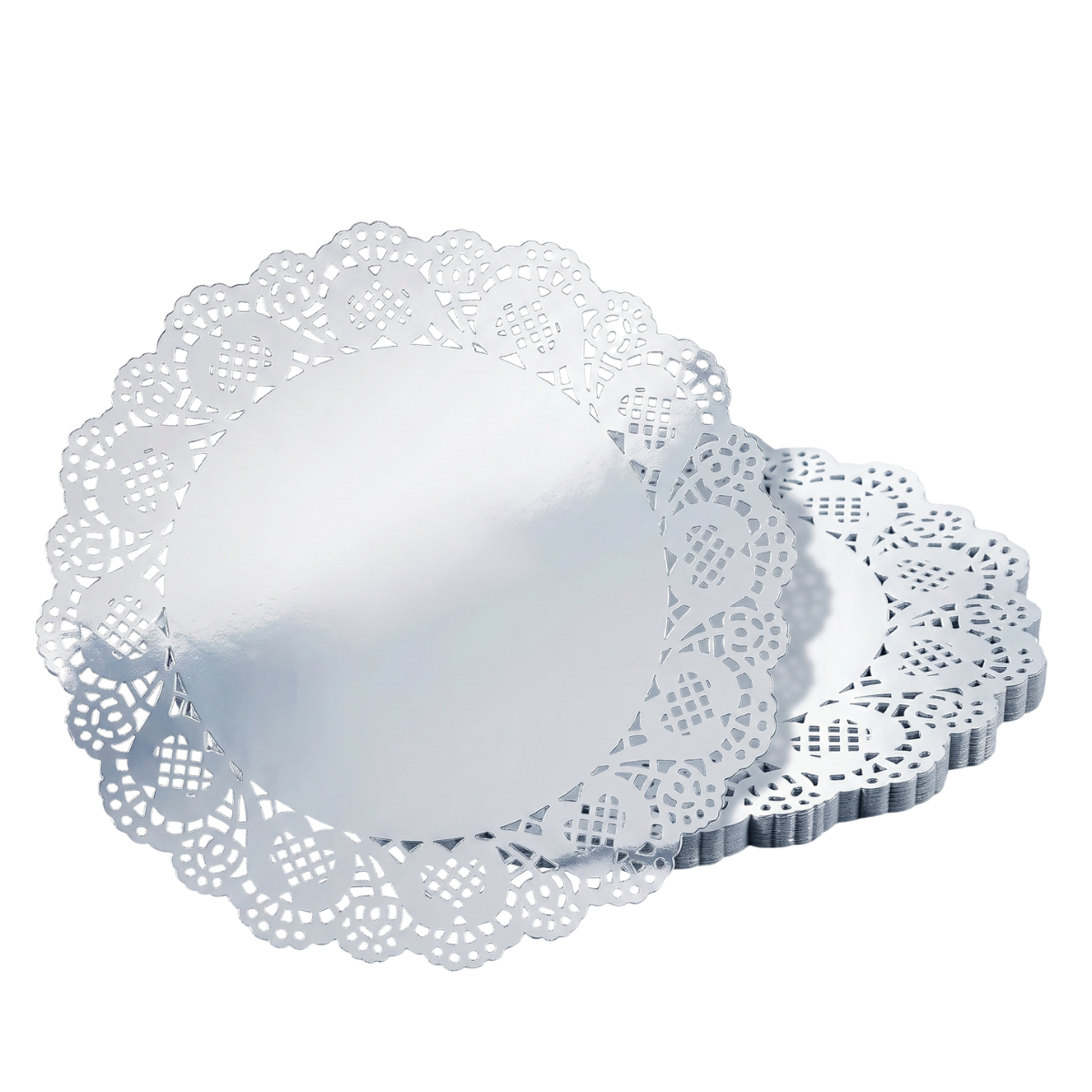 Blonda Plateada para Postres o Decoración, 9cm - 50 piezas