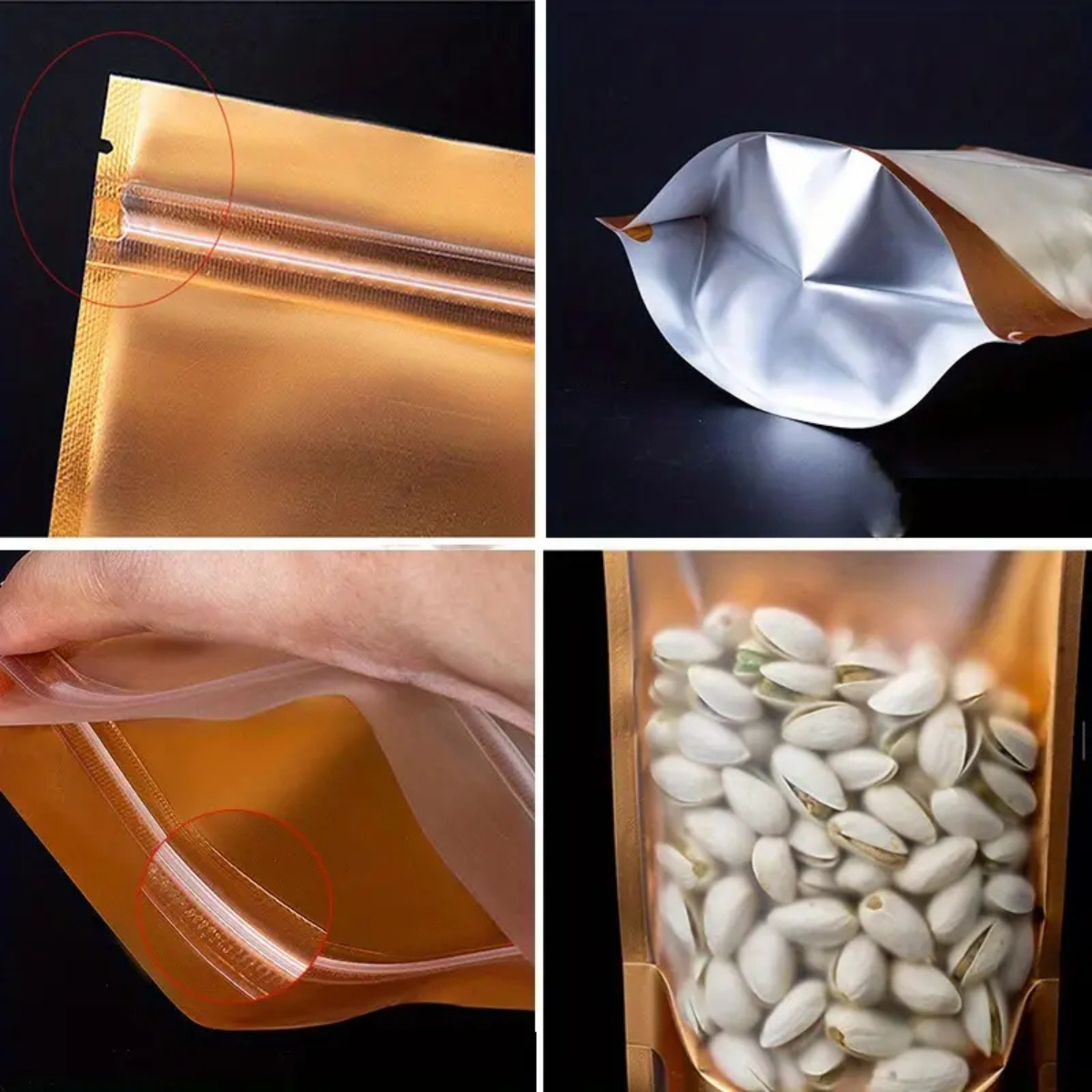 Bolsa Resellable con Ventana Esmerilada - 18x26cm (500g), 50 piezas