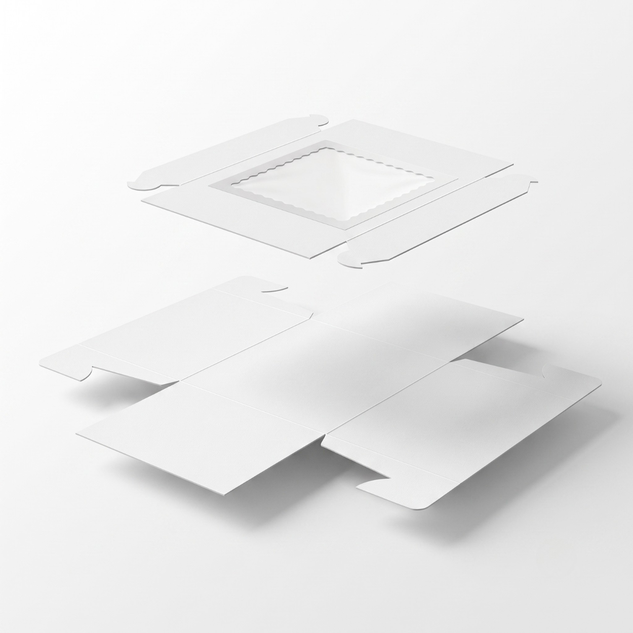 Caja Blanca Lisa para Pastel con Ventana - 25x25x20cm, 10 Piezas
