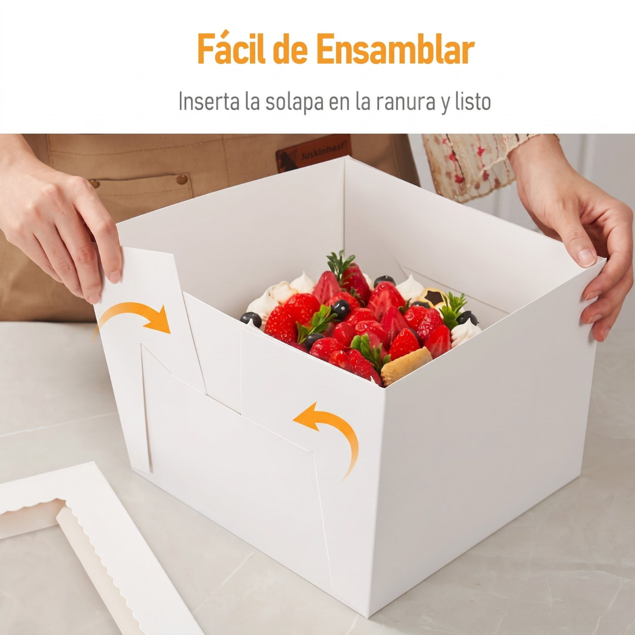 Caja Blanca Lisa para Pastel con Ventana - 30x30x20cm, 10 Piezas
