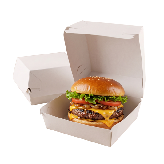Caja para Hamburguesa Individual - 11.5x11.5x7.5cm, 50pz