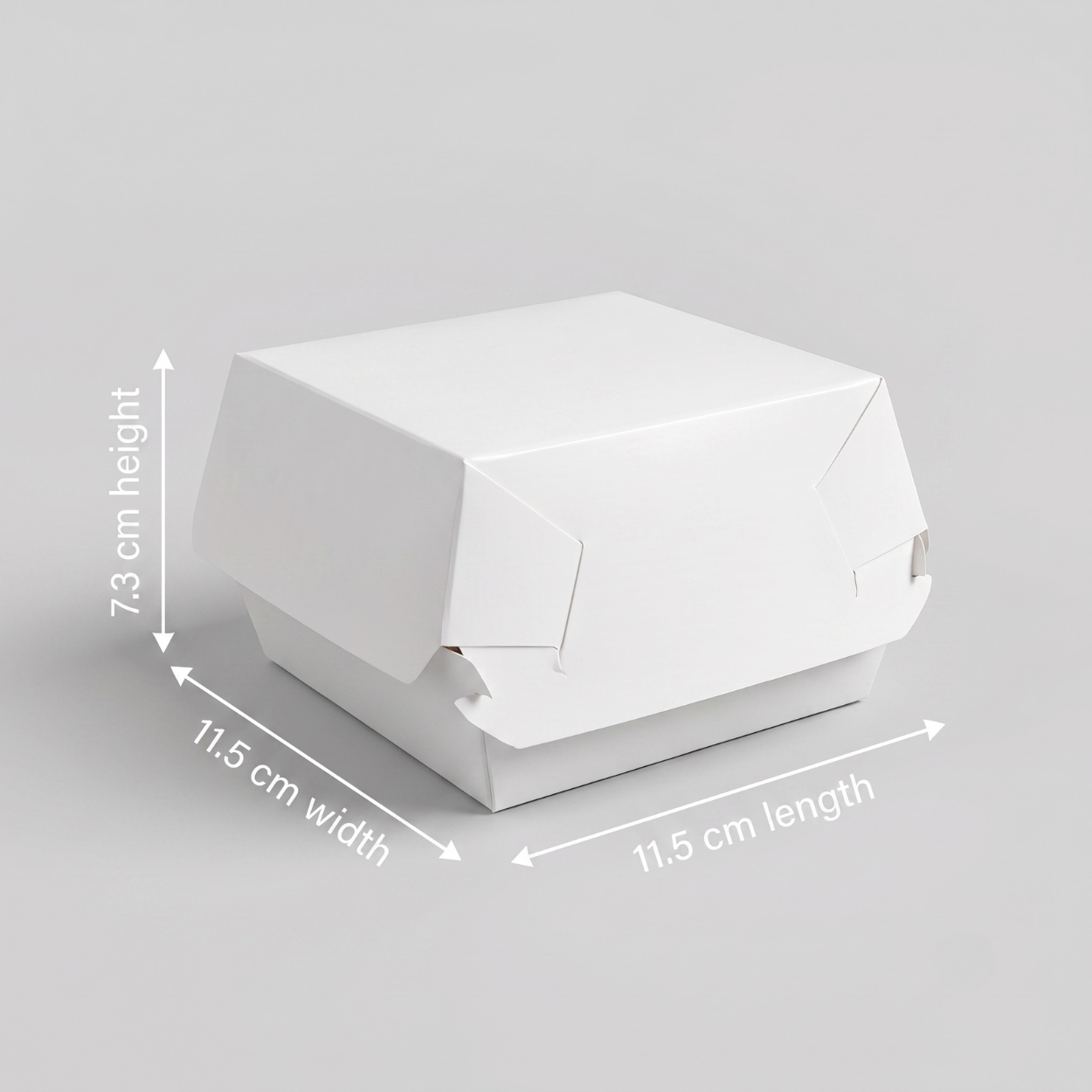 Caja para Hamburguesa Individual - 11.5x11.5x7.5cm, 50pz