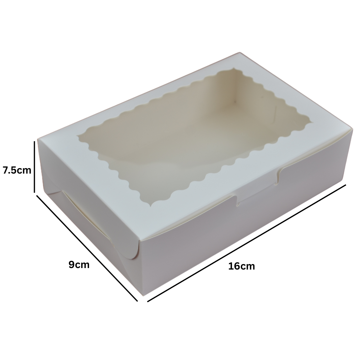 Caja Para Panque, Pan, Postres - 16x9x7.5cm, 20pz (Blanco)