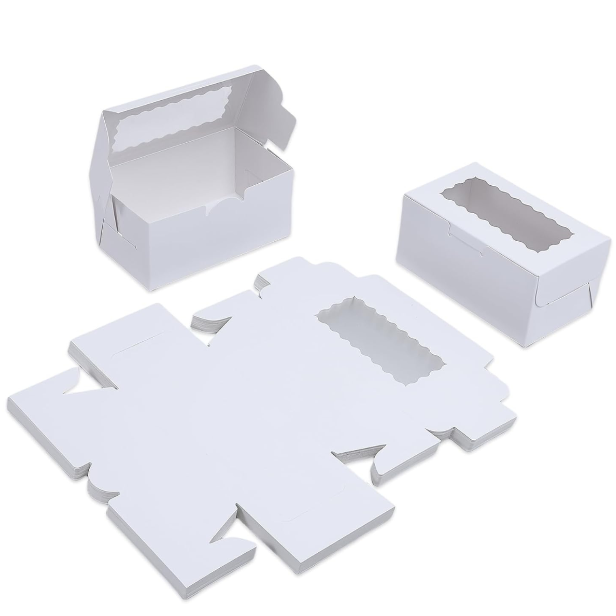 Caja Para Panque, Pan, Postres - 16x9x7.5cm, 20pz (Blanco)