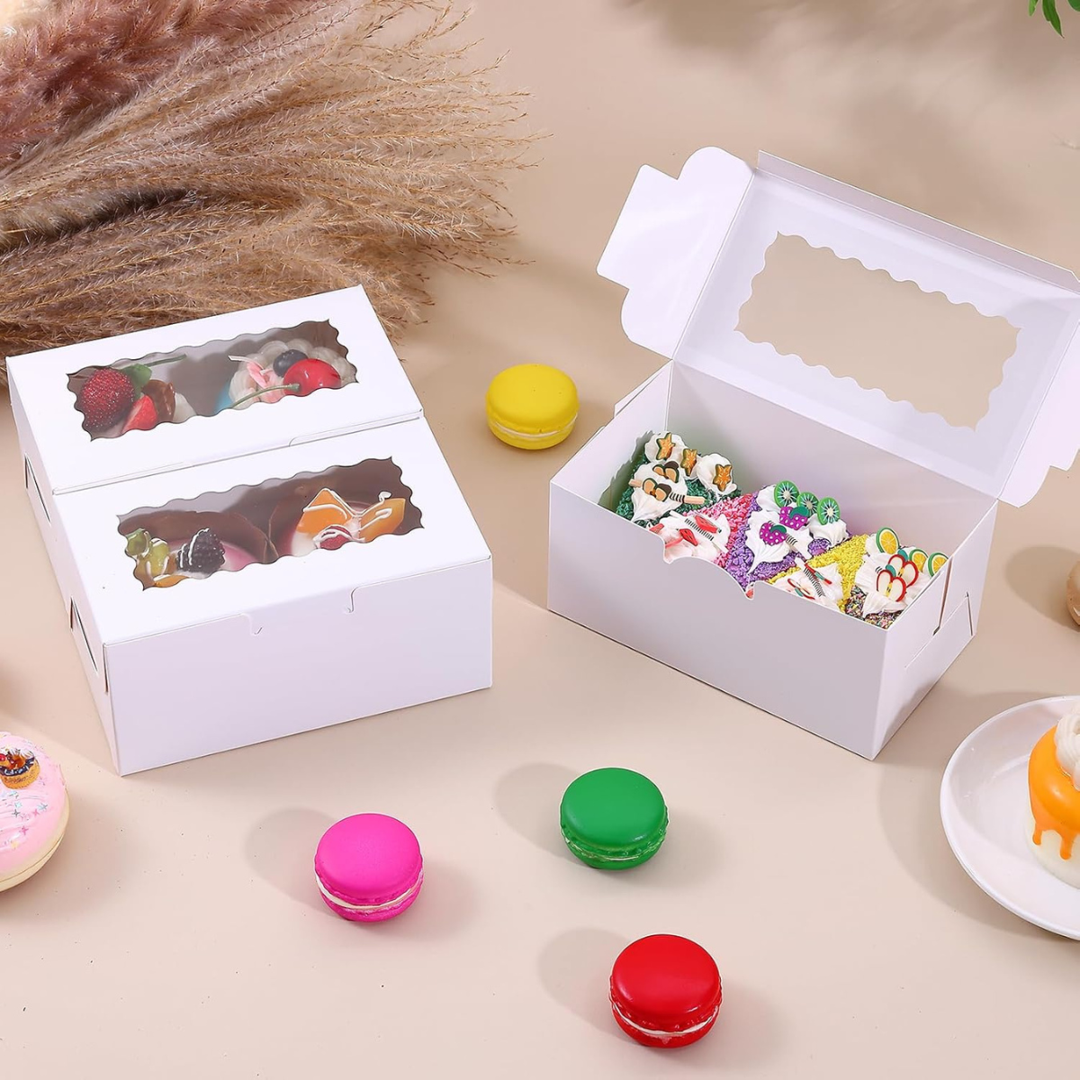 Caja Para Panque, Pan, Postres - 16x9x7.5cm, 20pz (Blanco)