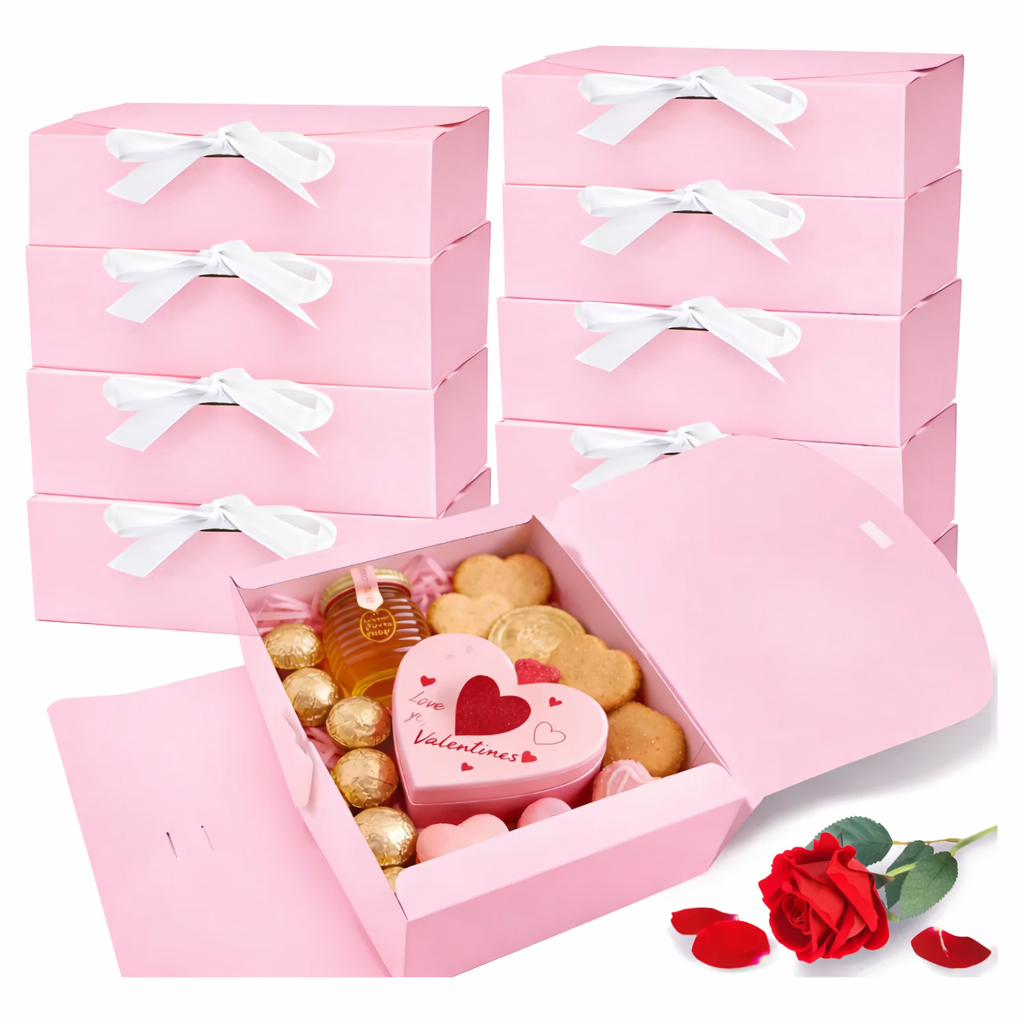 Caja Rosa para Regalo - 27x20x10cm, 20 piezas