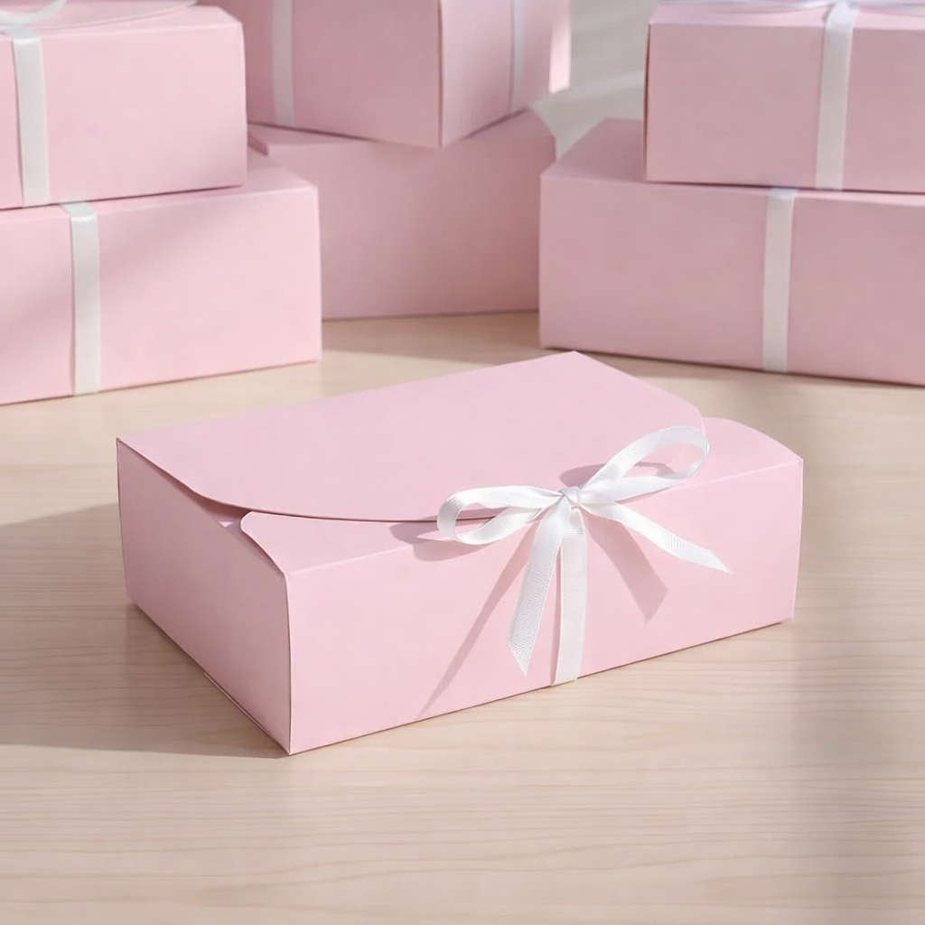 Caja Rosa para Regalo - 27x20x10cm, 20 piezas