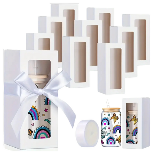Caja para Vaso 8x8x20cm - Blanco, 20pz
