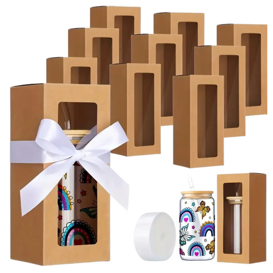 Caja para Vaso 8x8x20cm - Kraft, 20pz