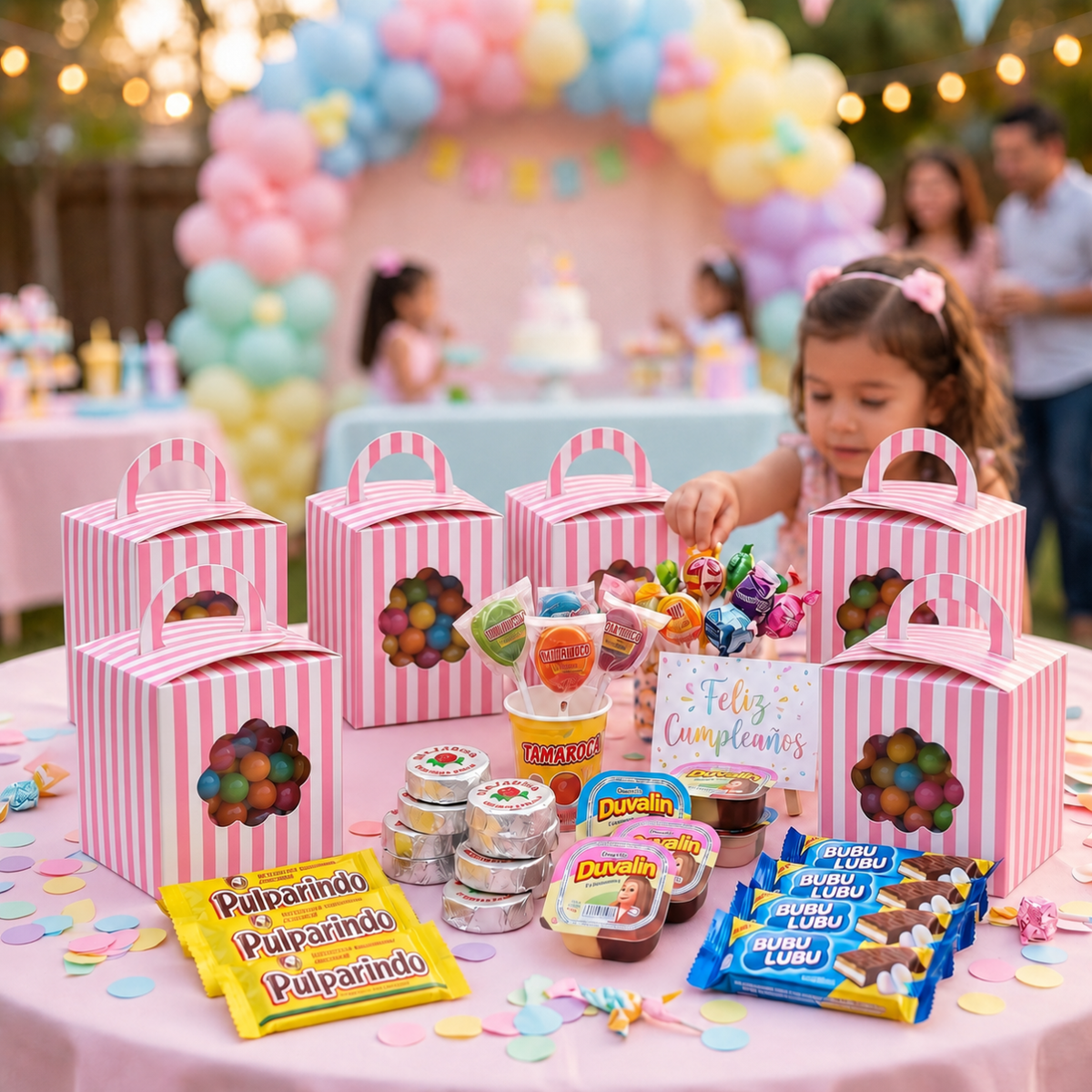 Caja para Dulces De Mesa, Recuerdos, Postres - Rosa (25 Piezas)
