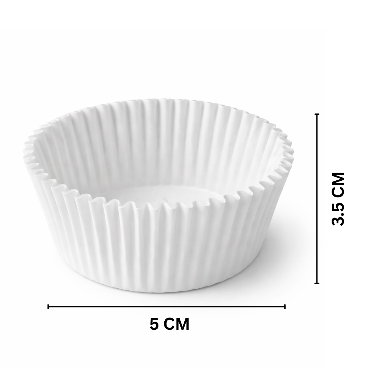 Capacillos #72 para Cupcakes 500 Piezas - Blanco