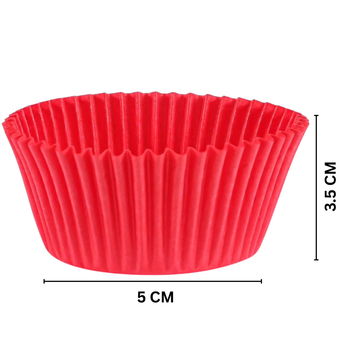 Capacillos #72 para Cupcakes 500 Piezas - Rojo
