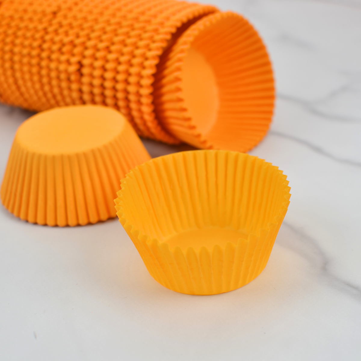 Capacillos #72 para Cupcakes 500 Piezas - Naranja