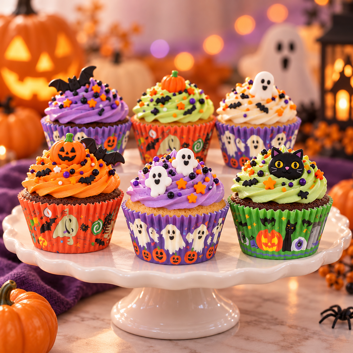 Capacillos #72 para Cupcakes de Colores 500 Piezas - Halloween